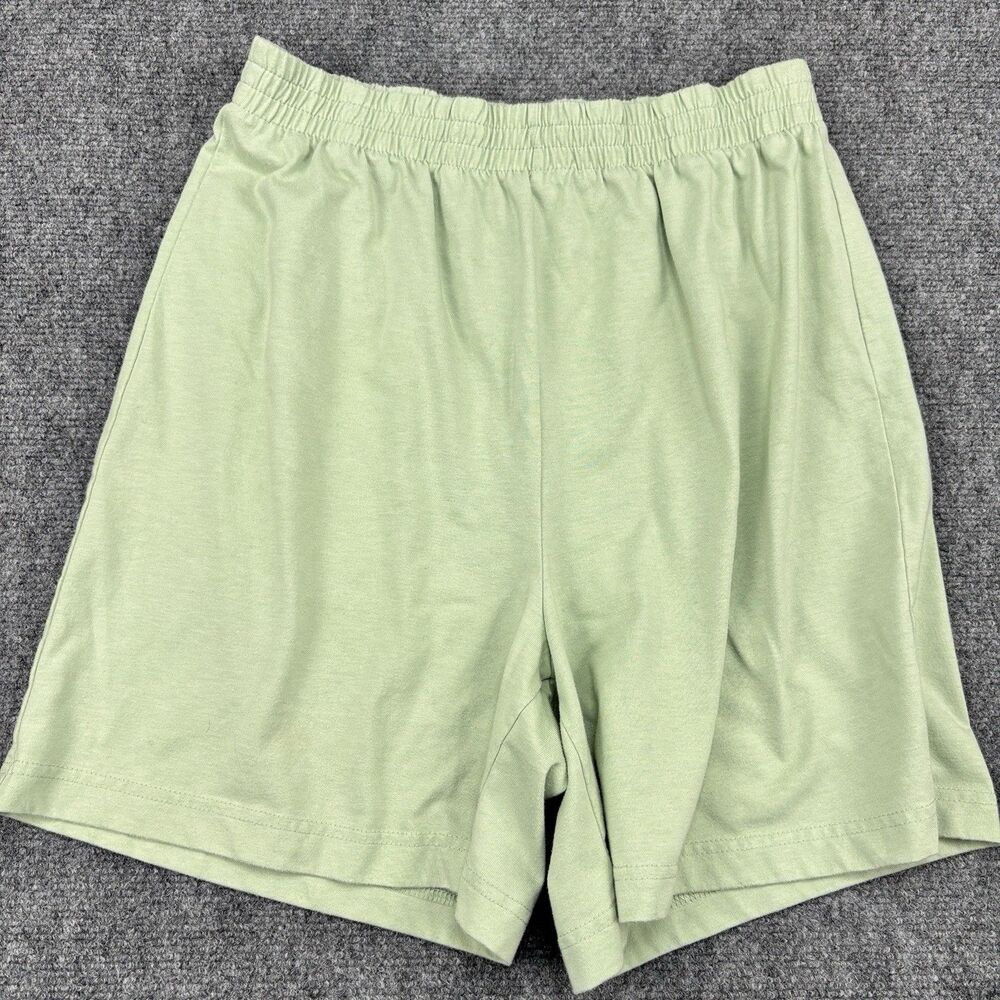 Classic Elements Shorts M Sage Green Cotton Poly Elastic Waist